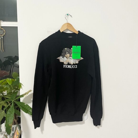 NEW Fiorucci Logo Black Sweatshirt Size XS - Picture 1 of 7